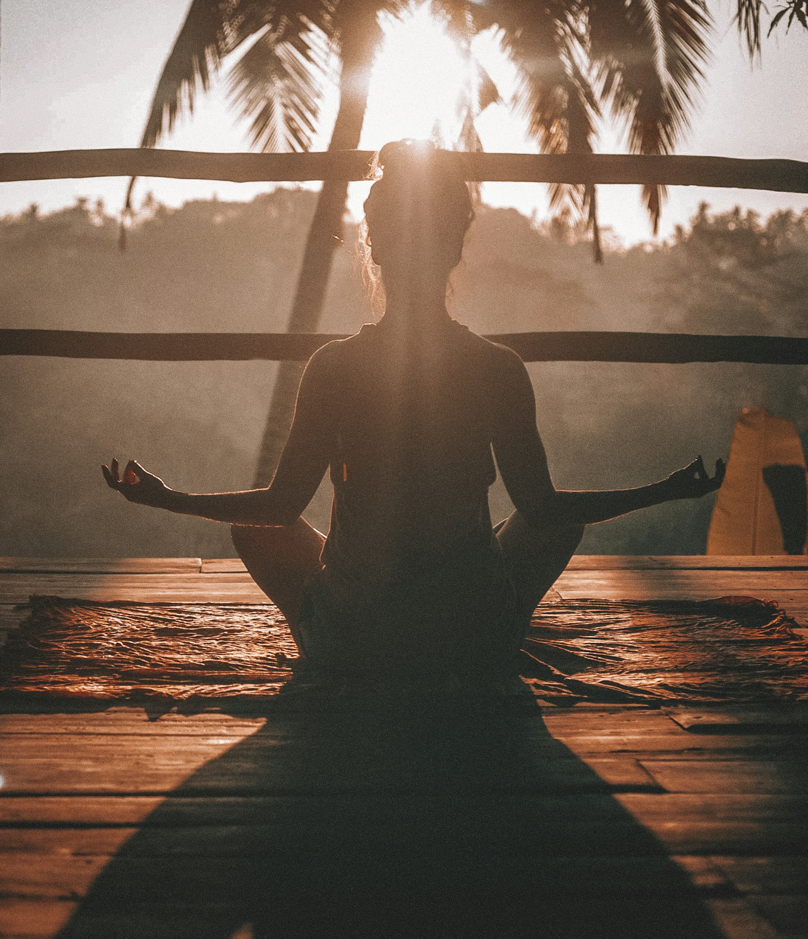 Woman meditating — mental wellbeing is Level 1 for healthspan